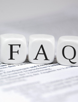 Cubes that spell “FAQ” on lengthy paper 